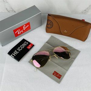 Ray-Ban Aviator silver pink Rg3025 Sunglasses Rg4